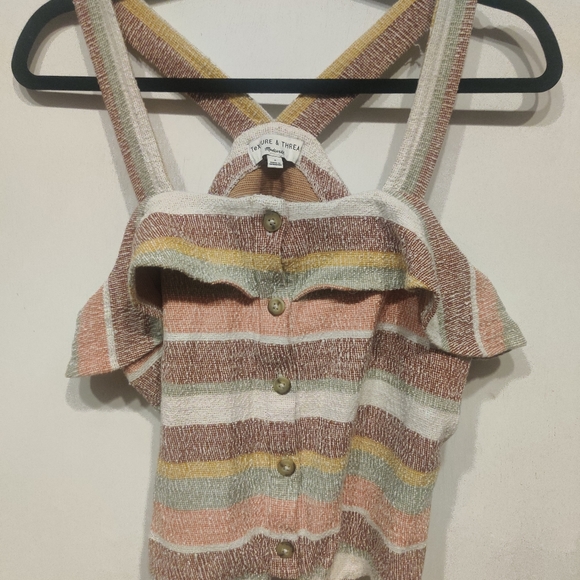 Madewell Texture & Thread Cropped Ruffle Tank - Picture 4 of 7